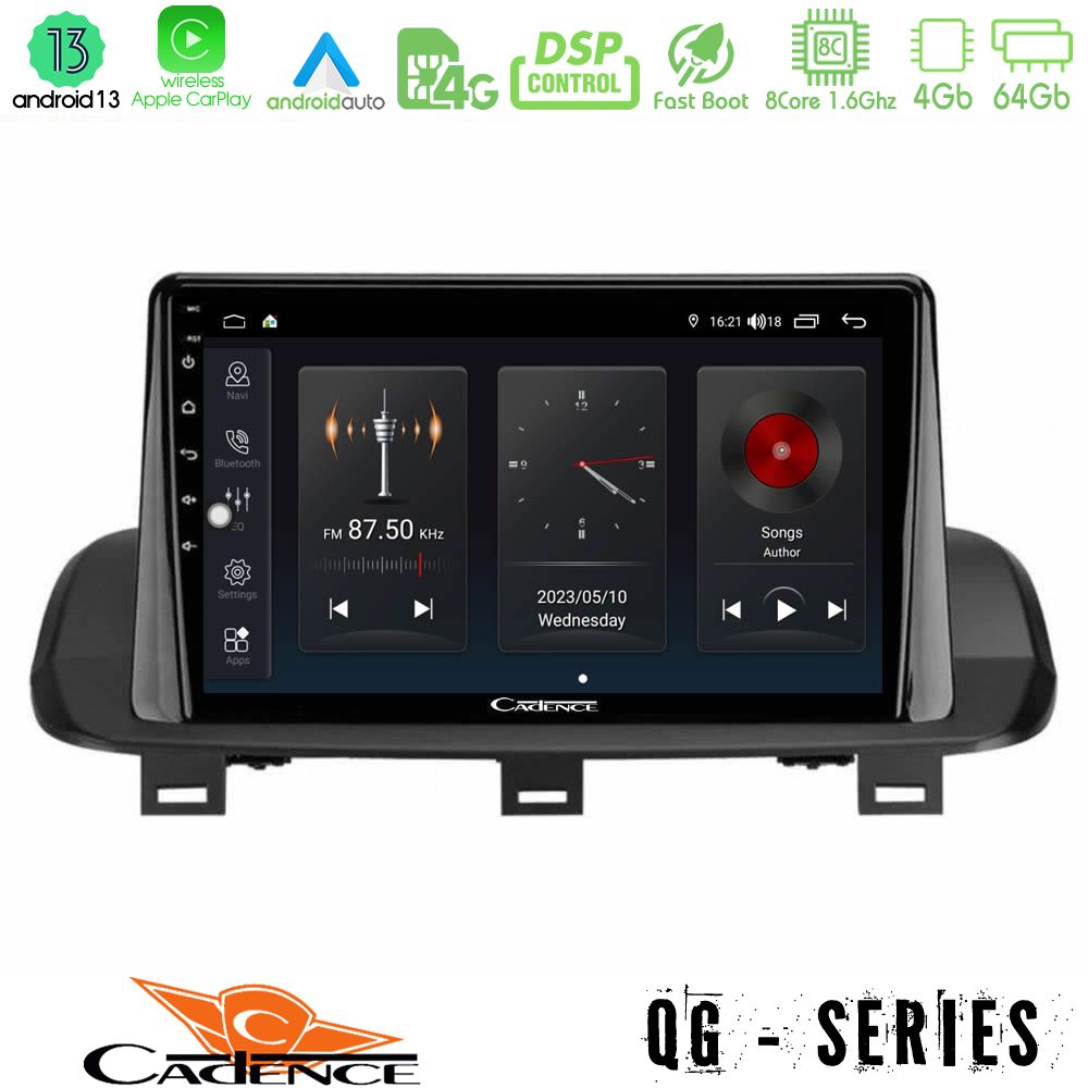 Cadence qg Series 8core Android13 4+64gb Nissan Qashqai j12 &Amp; x-Trail t33 Navigation Multimedia Tablet 10 u-qg-Ns2114