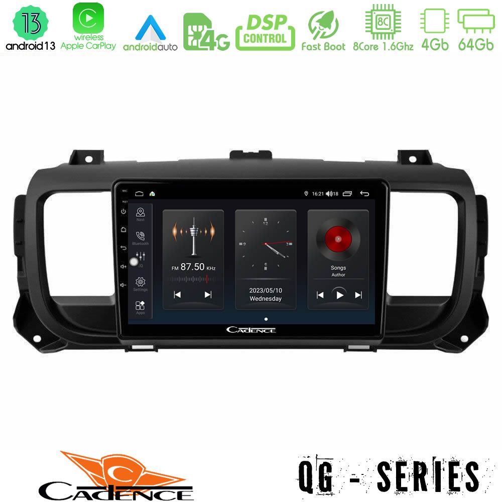 Cadence qg Series 8core Android13 4+64gb Citroen/peugeot/opel/toyota Navigation Multimedia Tablet 9 u-qg-Pg0950