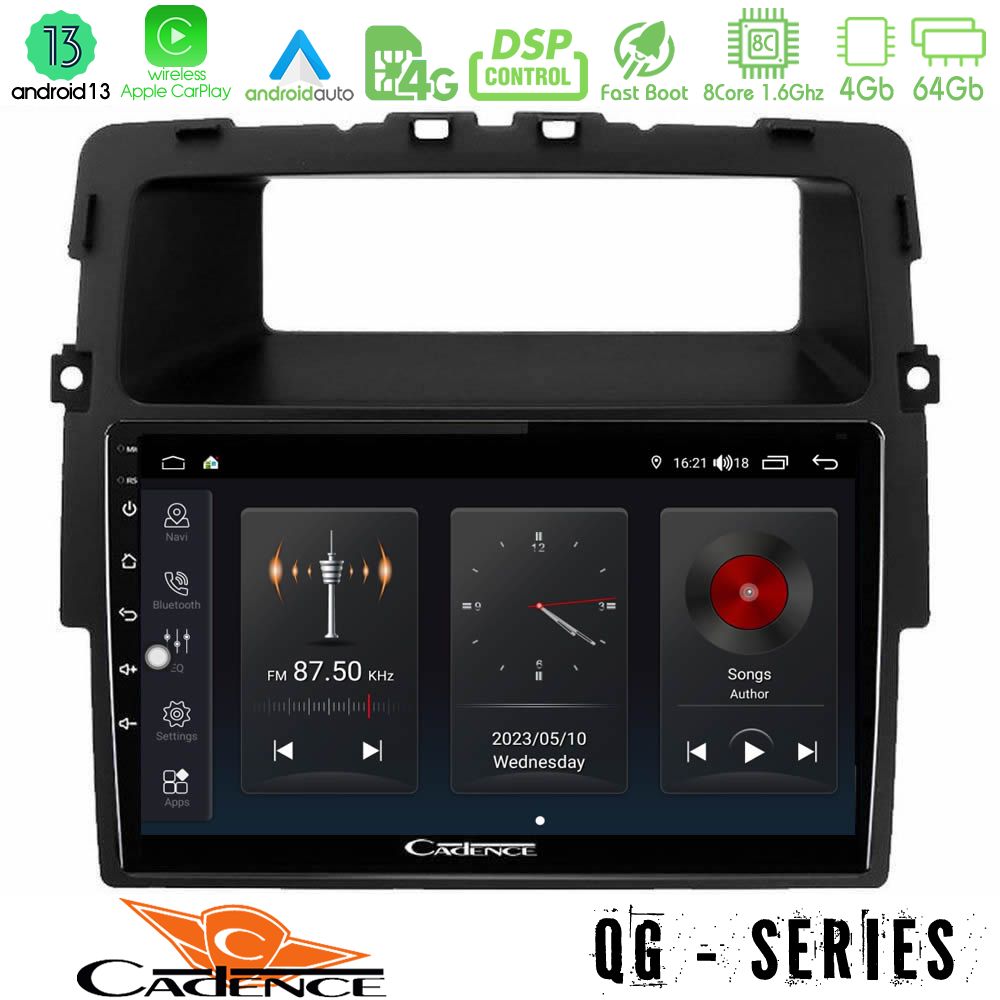 Cadence qg Series 8core Android13 4+64gb Renault/nissan/opel Navigation Multimedia Tablet 10 u-qg-Rn1338