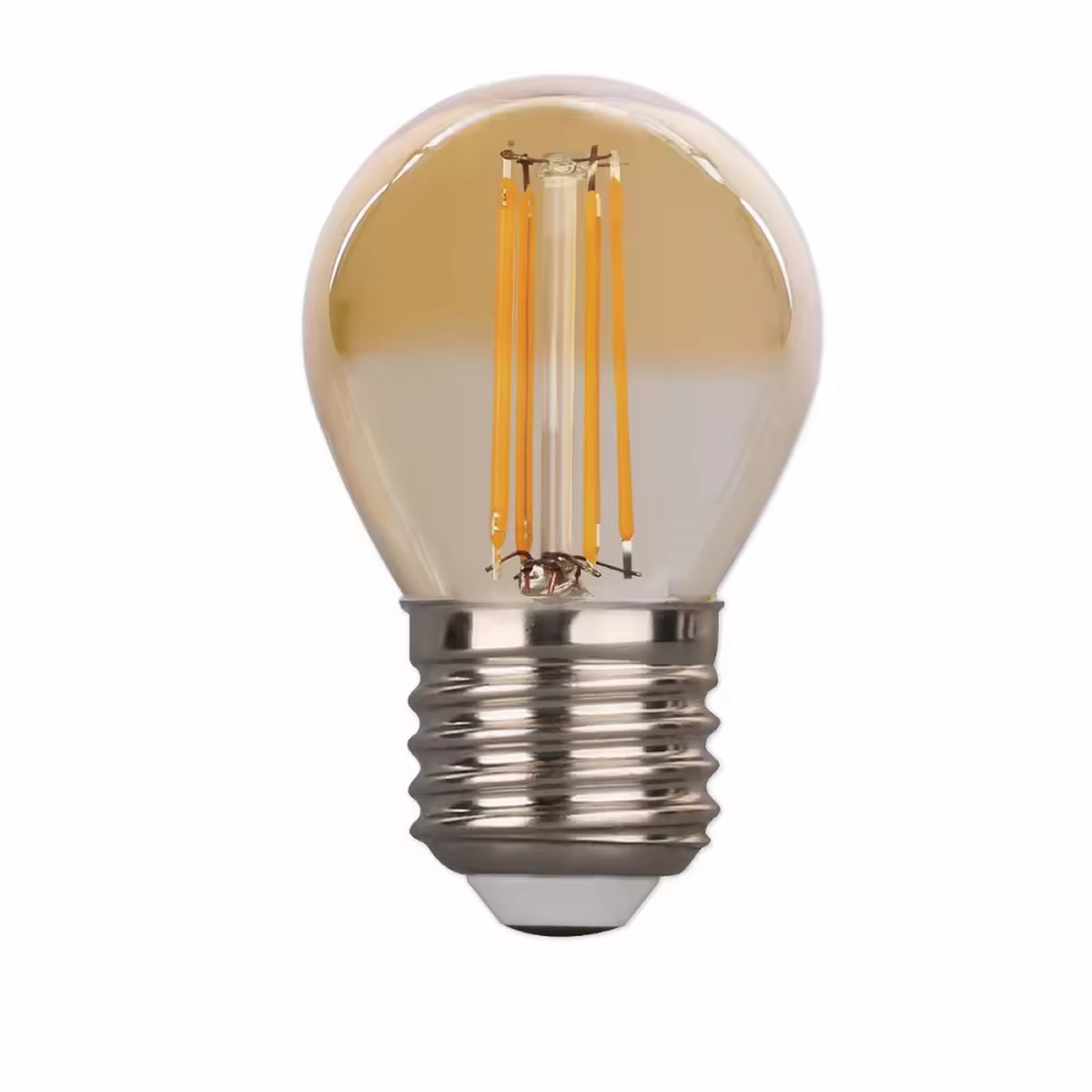 100172 Filament G45 Γλομπάκι LED Ε27 2 Watt Amber Γυαλί