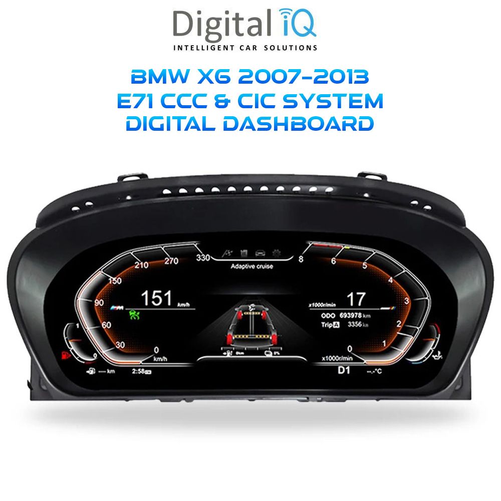 DIGITAL IQ DDD 977_IC (12.3in) BMW X6 E71 mod. 2007-2013 CCC &amp; CIC COMPATIBLE DIGITAL DASHBOARD