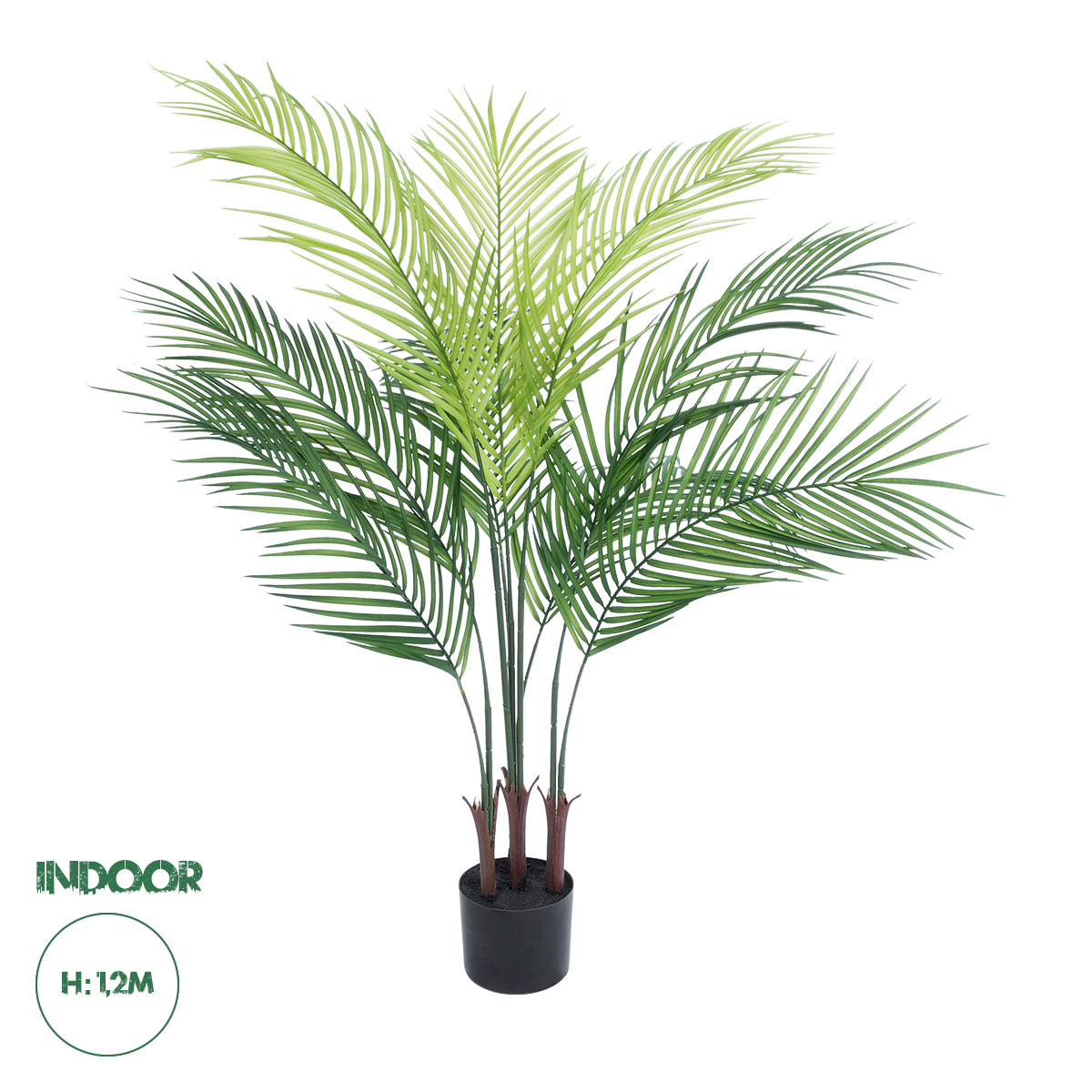 GloboStar® Artificial Garden PALM TREE 21154 Διακοσμητικό Φυτό Φοίνικας Υ120cm