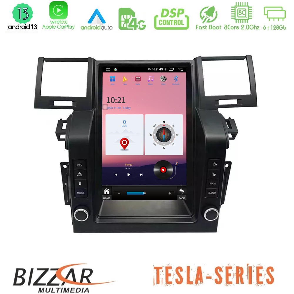 Bizzar Range Rover Sport L320 2005-2009 Tesla Screen 12.1 Android 13 8core 6+128gb u-ts-Lr06