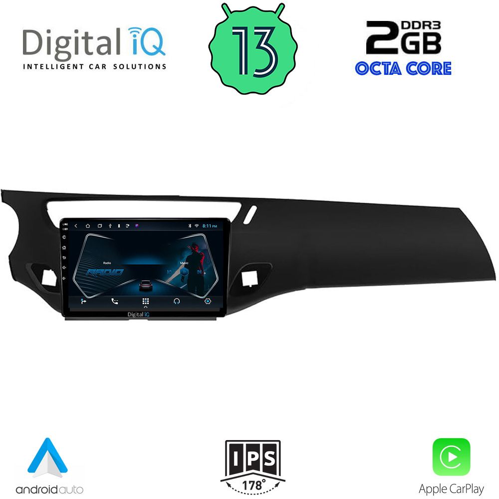 DIGITAL IQ RTC 5092_CPA (9inc) MULTIMEDIA TABLET for CITROEN C3 - DS3 mod. 2009-2016