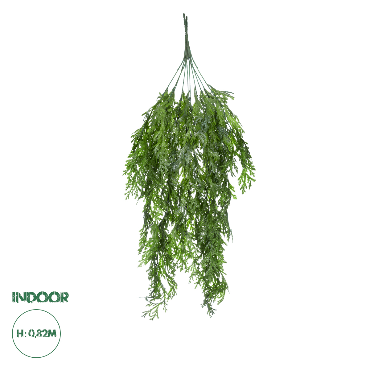 GloboStar® Artificial Garden THUJA HANGING BRANCH 20616 Τεχνητό Κρεμαστό Διακοσμητικό Κρεμαστό κλαδί Τούγιας Y82cm Σετ 2 τεμαχίων