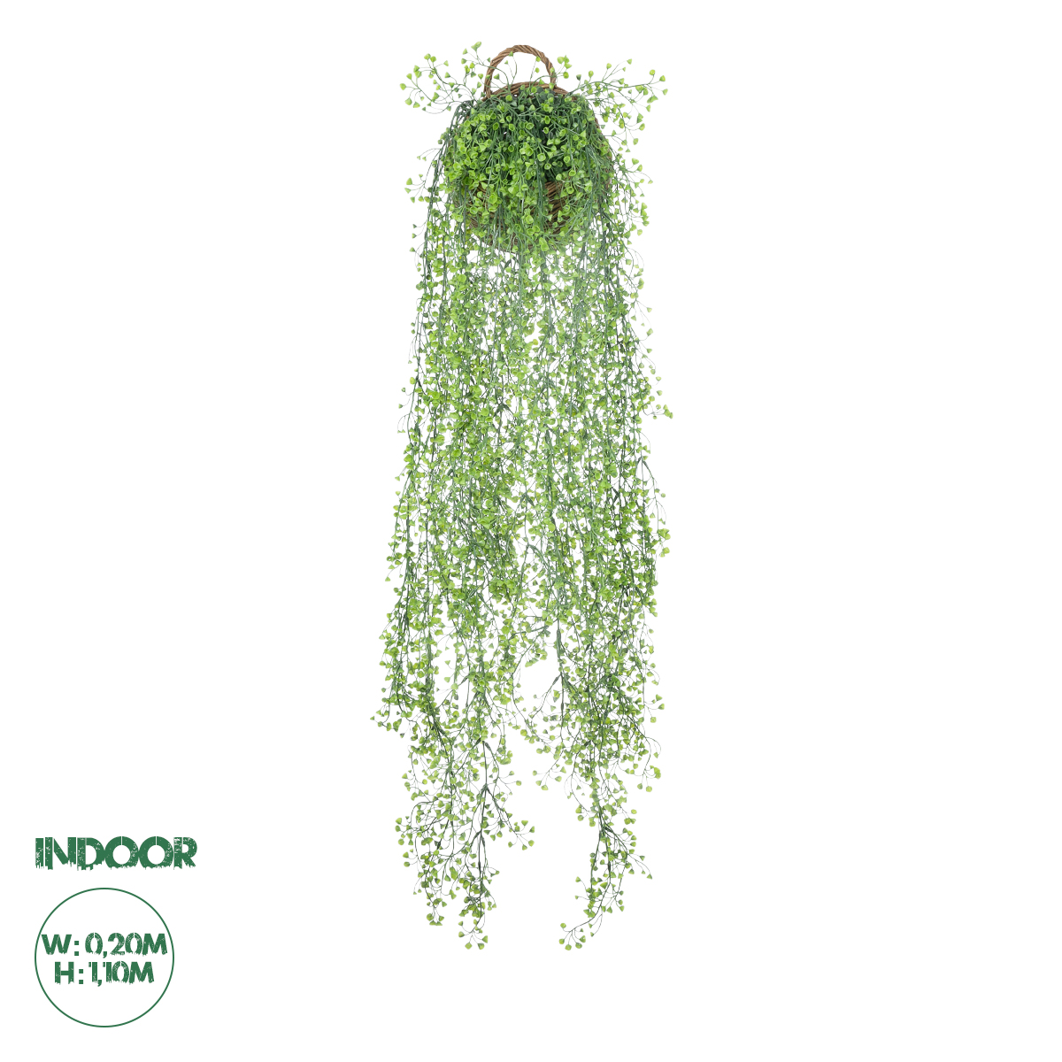 GloboStar® Artificial Garden GOLDEN BELL WILLOW 1 HANGING PLANT 20630 Κρεμαστό Τεχνητό Διακοσμητικό Φυτό Ιτίας Y110cm