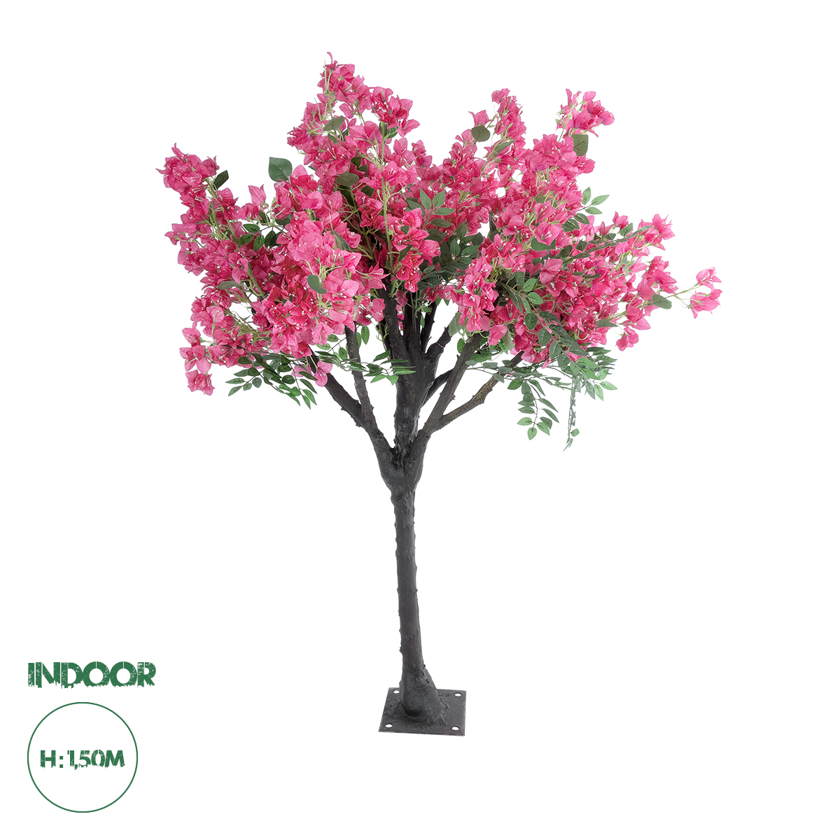 GloboStar® Artificial Garden BOUGAUVILLEA 20668 Τεχνητό Διακοσμητικό Δέντρο με Ανθη Μπουκανβίλιας Φουξ Υ150cm