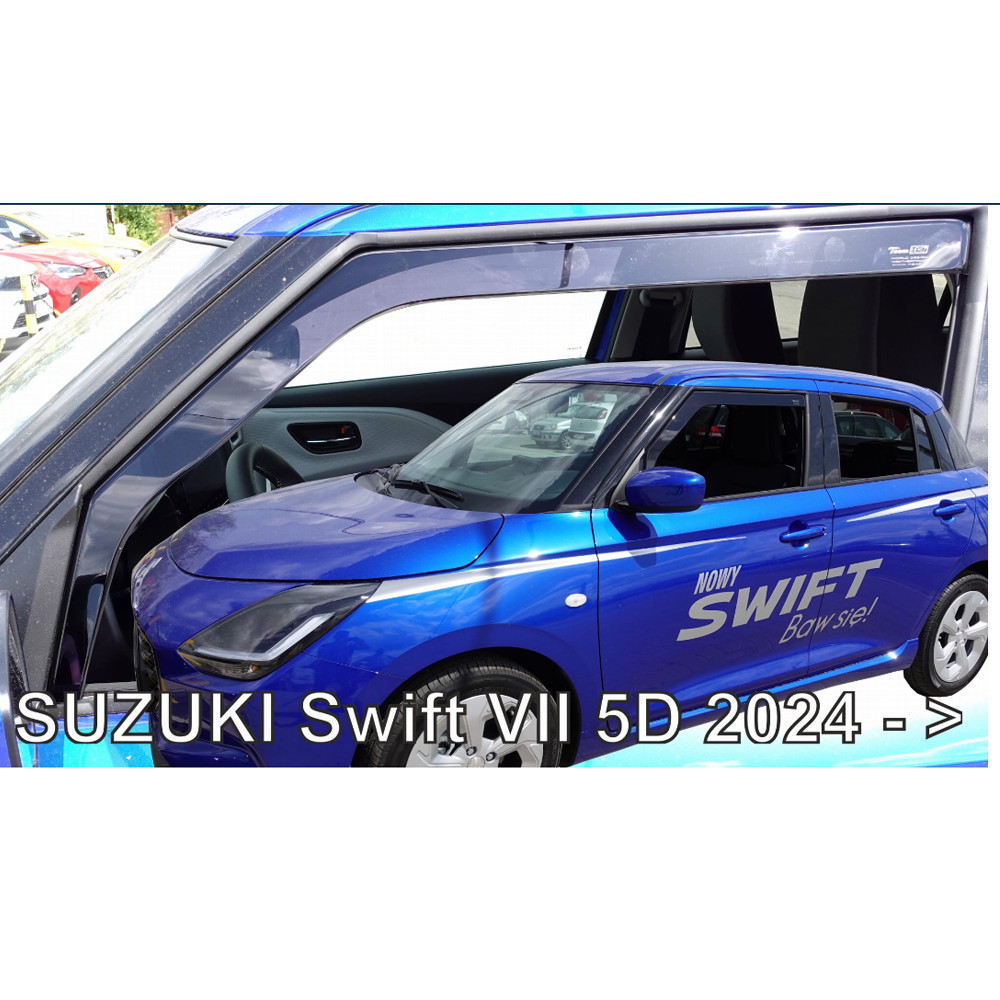 ΑΝΕΜ.28660 ΑΝΕΜΟΘΡΑΥΣΤΕΣ ΓΙΑ SUZUKI SWIFT 5D 2024+ ΖΕΥΓΑΡΙ ΑΠΟ ΕΥΚΑΜΠΤΟ ΦΙΜΕ ΠΛΑΣΤΙΚΟ HEKO - 2 ΤΕΜ.