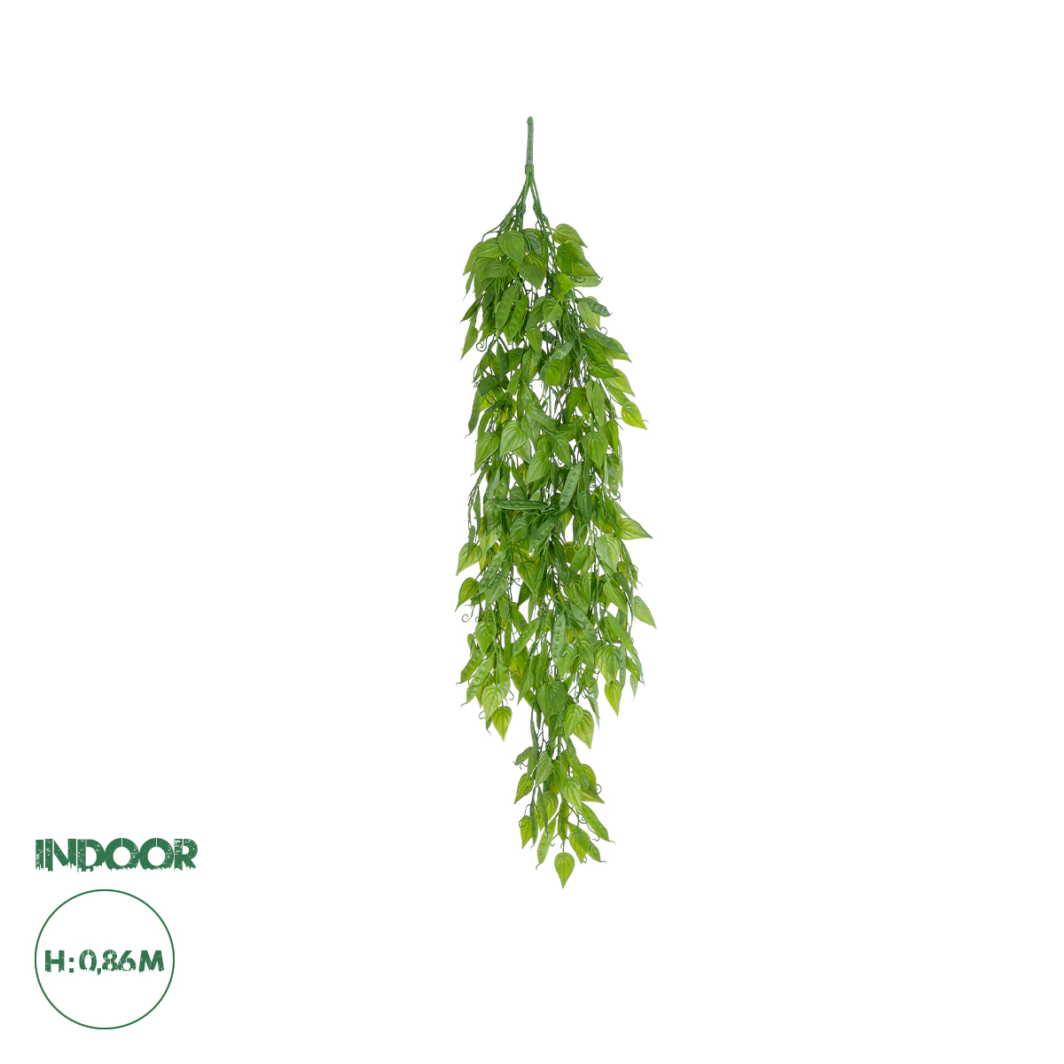 GloboStar® Artificial Garden HANGING LIMA BEAN 20845 Τεχνητό Διακοσμητικό Κρεμαστό Φυτό Φασόλι Λίμα Μ29 x Π10 x Υ86cm