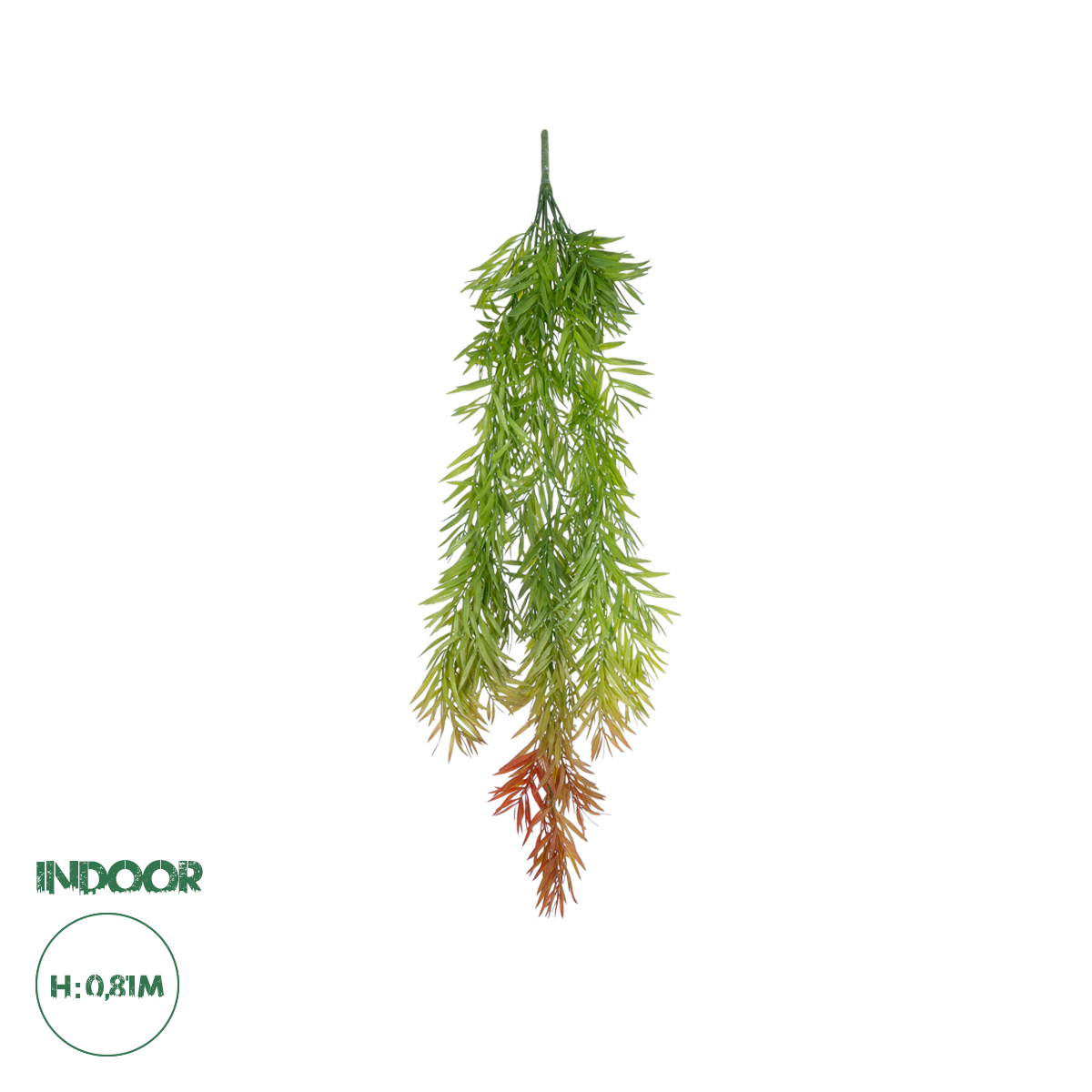 GloboStar® Artificial Garden HANGING BARLEY 20858 Τεχνητό Διακοσμητικό Κρεμαστό Φυτό Κριθάρι Μ26 x Π15 x Υ81cm