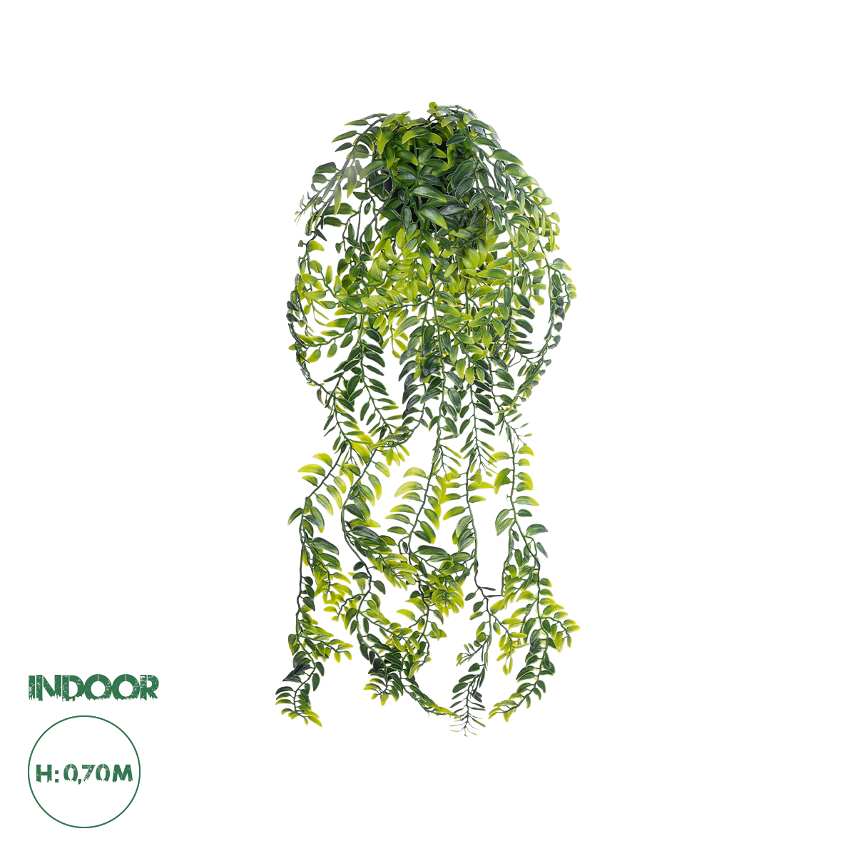 GloboStar® Artificial Garden HANGING FERN 20877 - Τεχνητό Κρεμαστό Διακοσμητικό Φυτό Φτέρη Φ23 x Y70cm