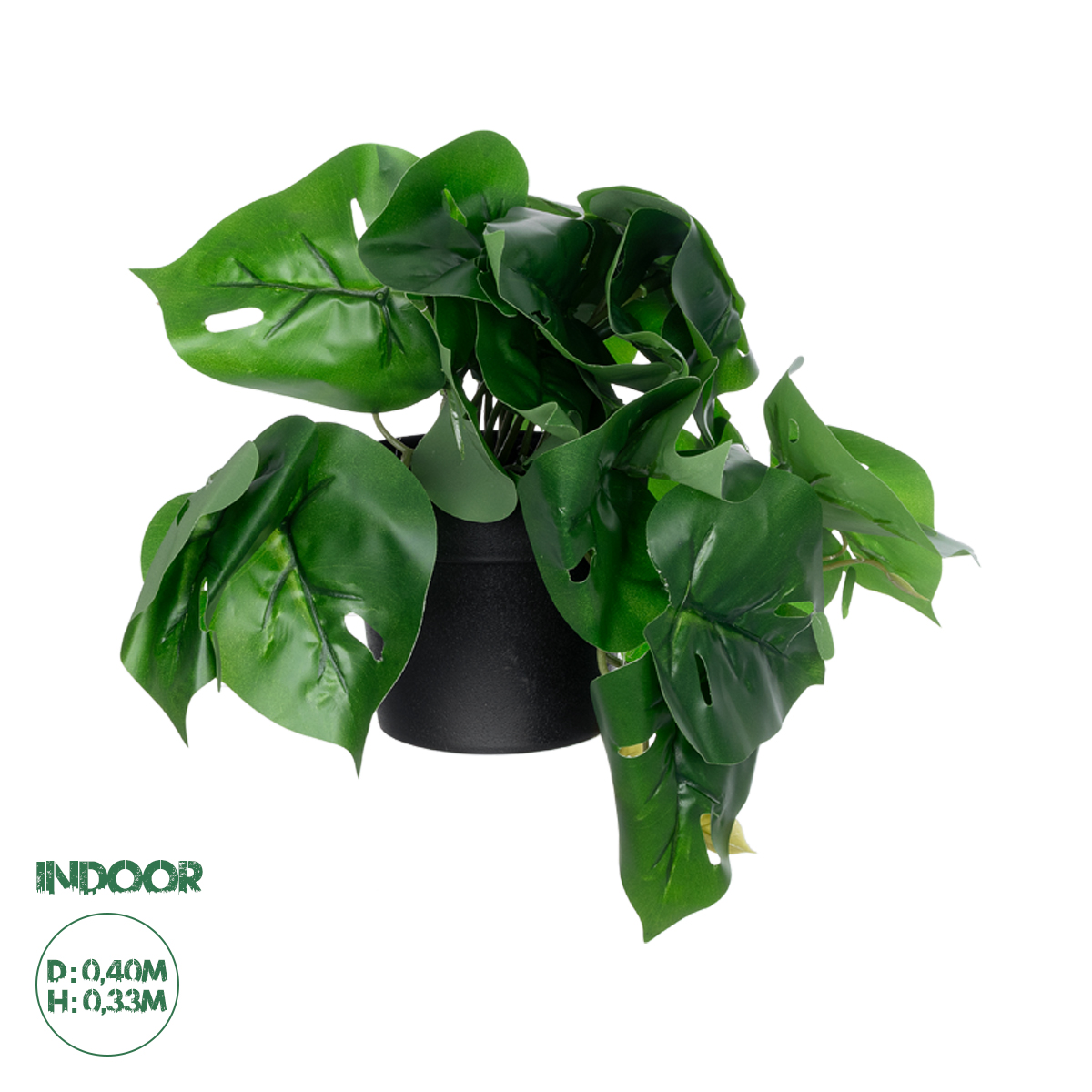 GloboStar® Artificial Garden MONSTERA PLANT 20945 - Διακοσμητικό Φυτό Μονστέρα Φ40 x Υ33cm