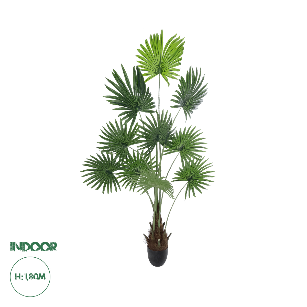 GloboStar® Artificial Garden SERENOA PALM PLANT 20972 Διακοσμητικό Φυτό Φοίνικα Σερενόα Φ103 x Υ180cm