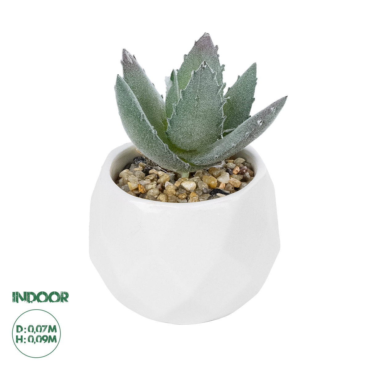 GloboStar® Artificial Garden SUCCULENT ALOE POTTED PLANT 20999 Διακοσμητικό Φυτό Αλόη Φ7 x Υ9cm