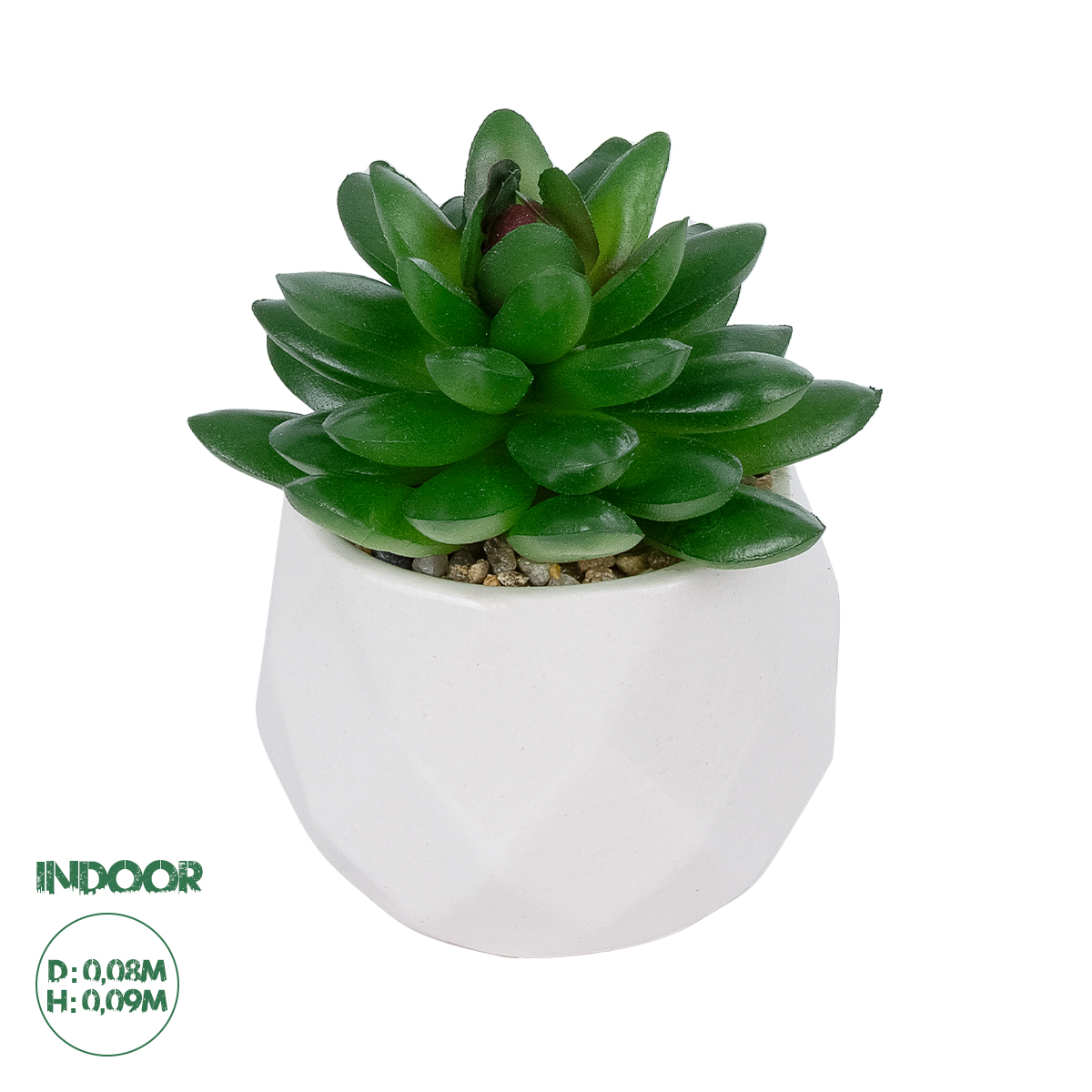 GloboStar® Artificial Garden SUCCULENT SEDEVERIA POTTED PLANT 21002 Διακοσμητικό Φυτό Σεδεβέρια Φ8 x Υ9cm