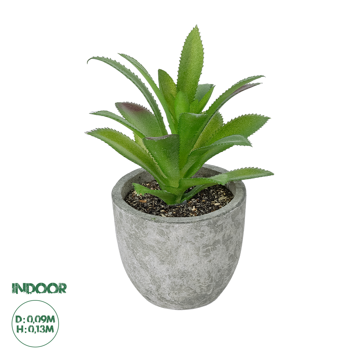 GloboStar® Artificial Garden SUCCULENT ALOE POTTED PLANT 21012 Διακοσμητικό Φυτό Αλόη Φ9 x Υ13cm