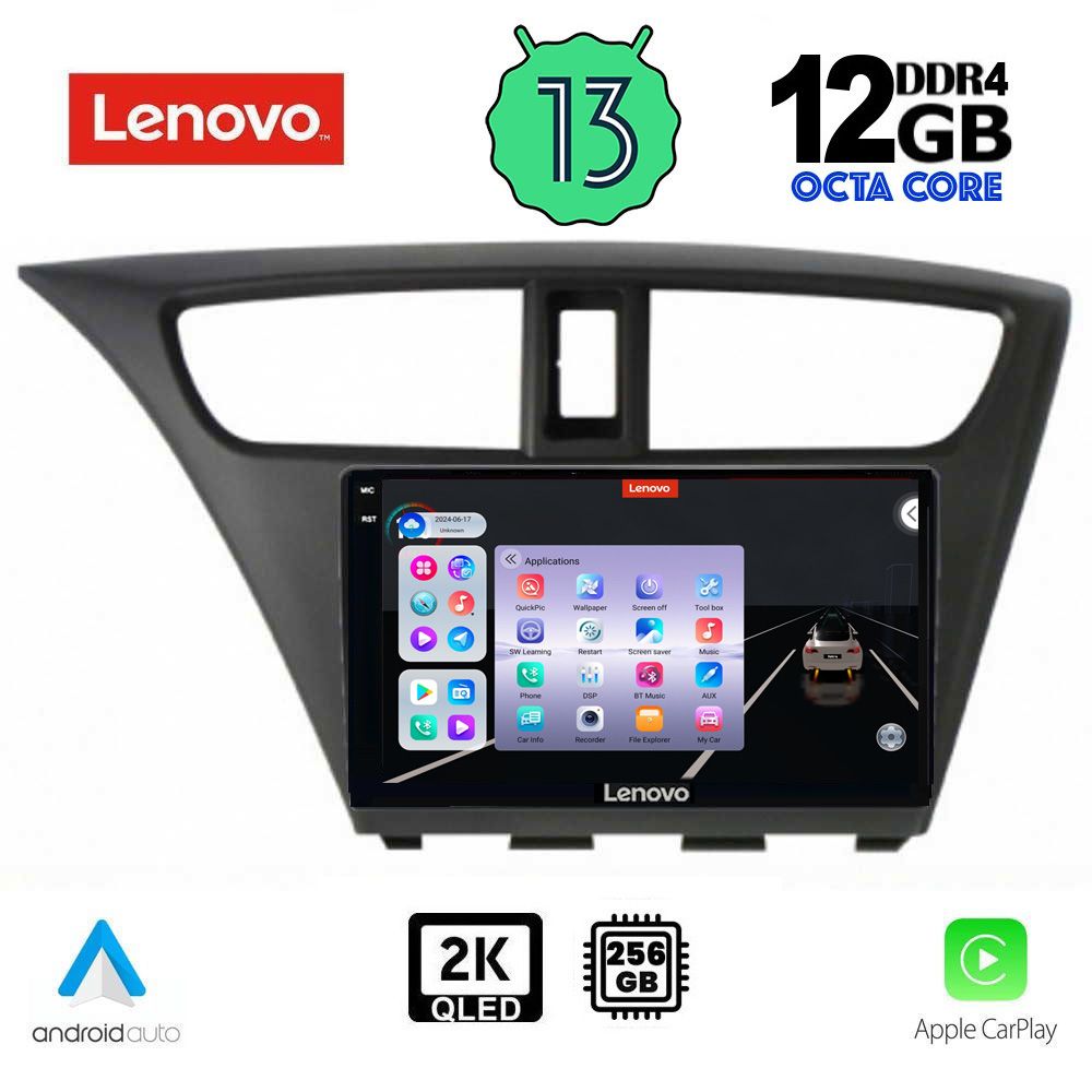 LENOVO SSZ 12190_CPA (9inc) MULTIMEDIA TABLET for HONDA CIVIC mod. 2012-2016