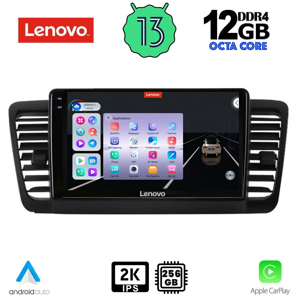 LENOVO SSZ 12665_CPA (9inc) MULTIMEDIA TABLET for SUBARU LEGACY - OUTBACK mod. 2002-2008