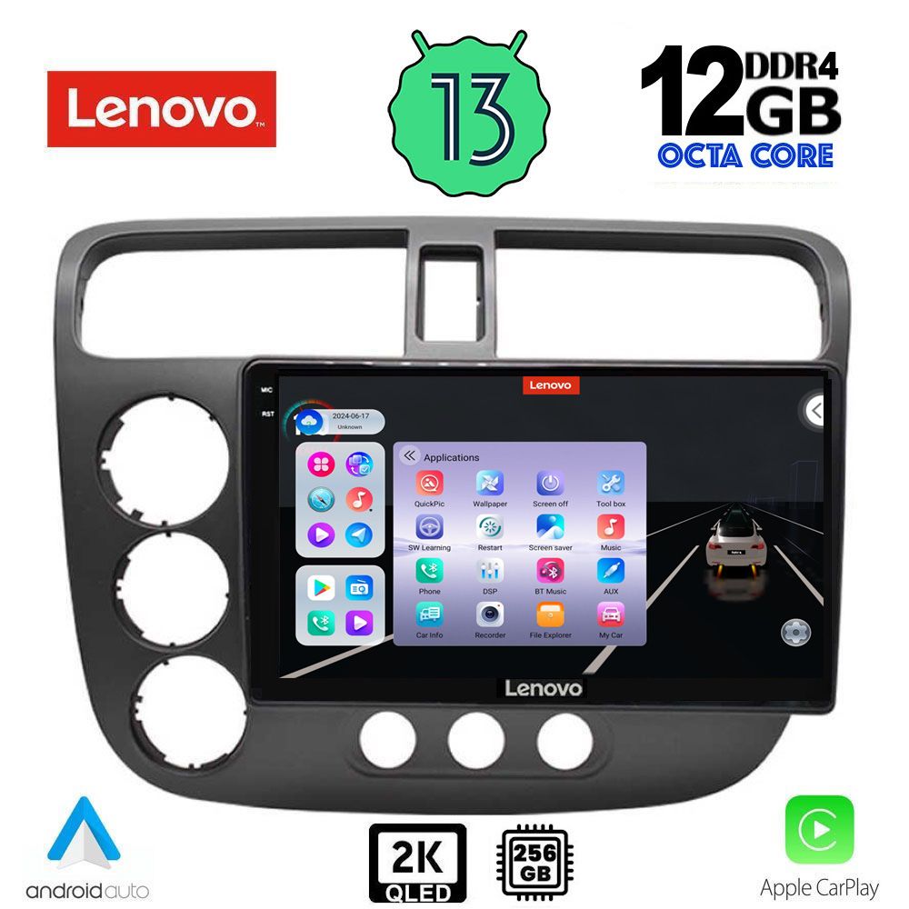 LENOVO SSZ 12187_CPA (9inc) MULTIMEDIA TABLET for HONDA CIVIC 4D mod. 2001-2006