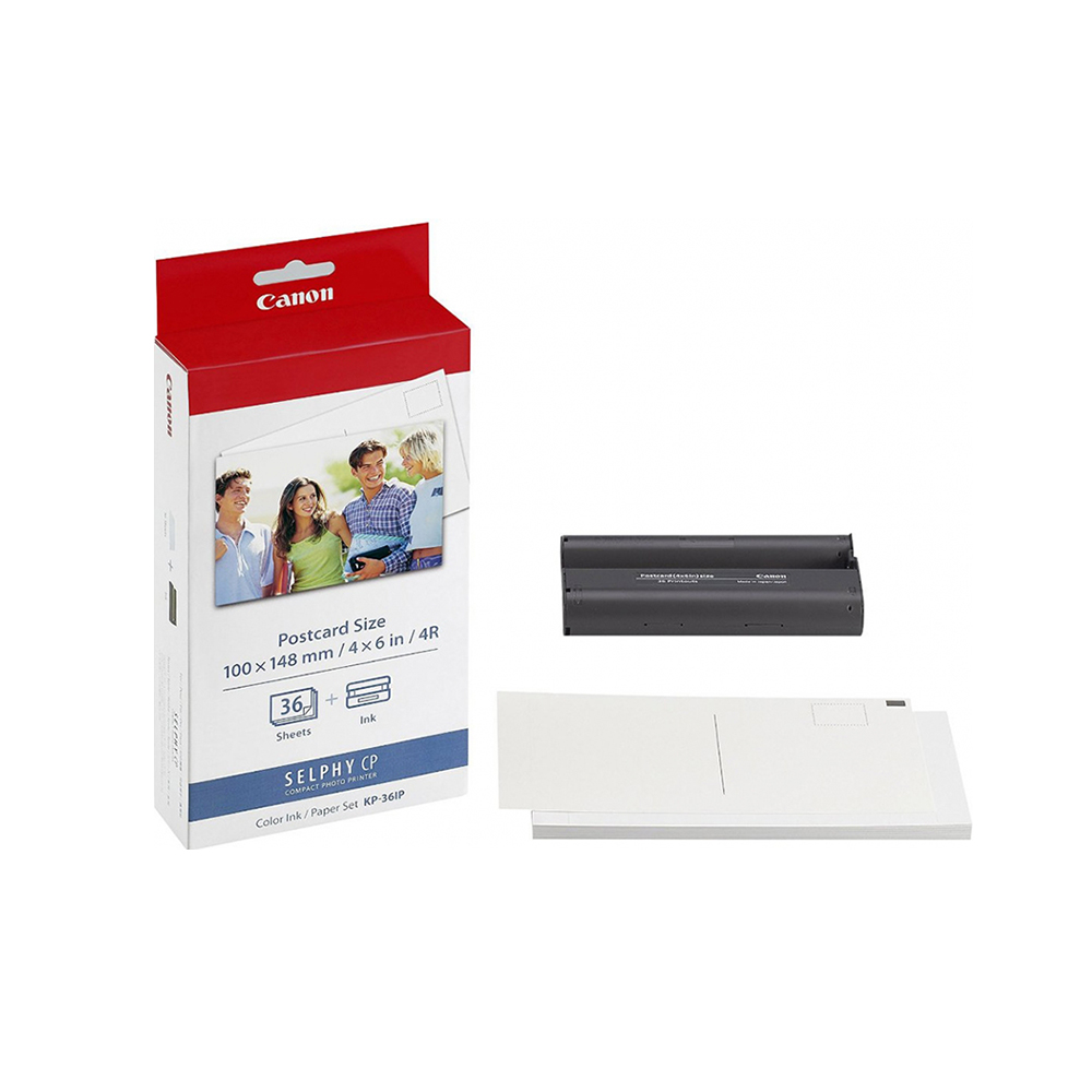 Canon KP-36IP Color Ink & Paper Set 100x148mm Postcard Size 36prints (7737A001) (CAN-KP36IP)