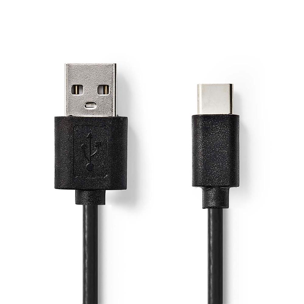 Nedis USB 2.0 Cable USB-A Male to USB-C Male 2m (CCGL60601BK20) (NEDCCGL60601BK20)