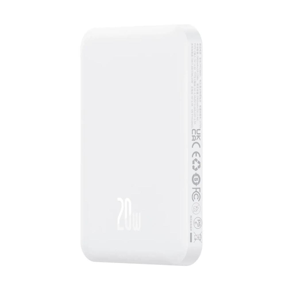 Baseus Magnetic Mini Powerbank 5000mAh 20W (white) (P10022107223-00) (BASP10022107223-00)