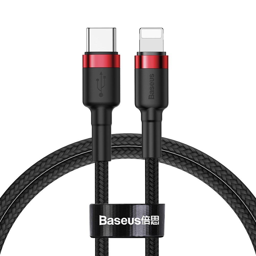 Baseus Cafule Lightning Braided USB-C to Lightning Cable 18W Κόκκινο 1m (CATLKLF-91) (BASCATLKLF-91)