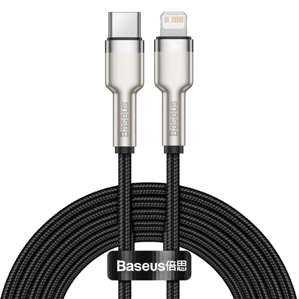 Baseus USB-C cable for Lightning Cafule, PD, 20W, 2m (black) (CATLJK-B01) (BASCATLJK-B01)