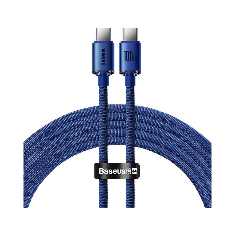 Baseus Crystal Shine cable USB-C to USB-C, 100W, 2m Blue (CAJY000703) (BASCAJY000703)