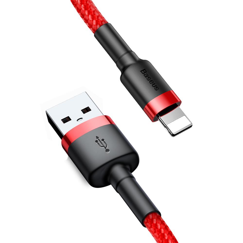 Baseus Cafule Braided USB to Lightning Cable Κόκκινο 3m (CALKLF-R09) (BASCALKLF-R09)