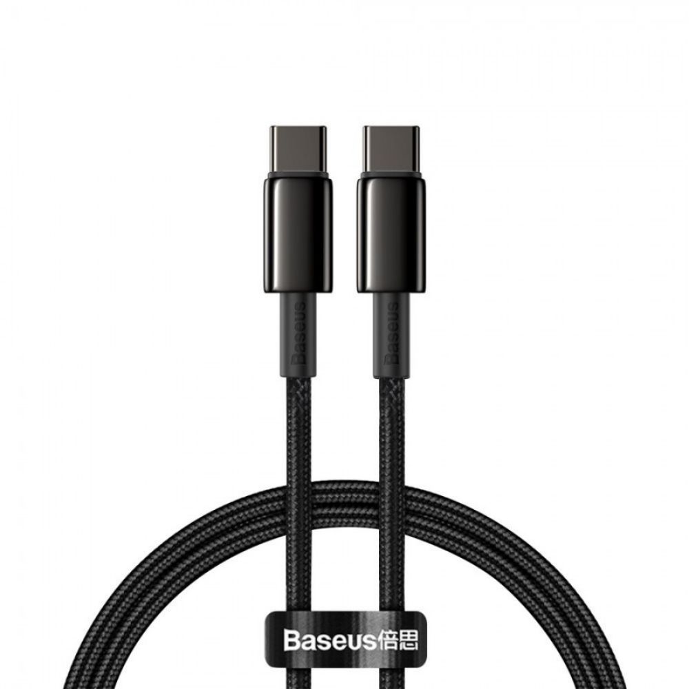 Baseus Tungsten Gold Cable Type-C to Type-C 100W 1m Black (CATWJ-01) (BASCATWJ-01)