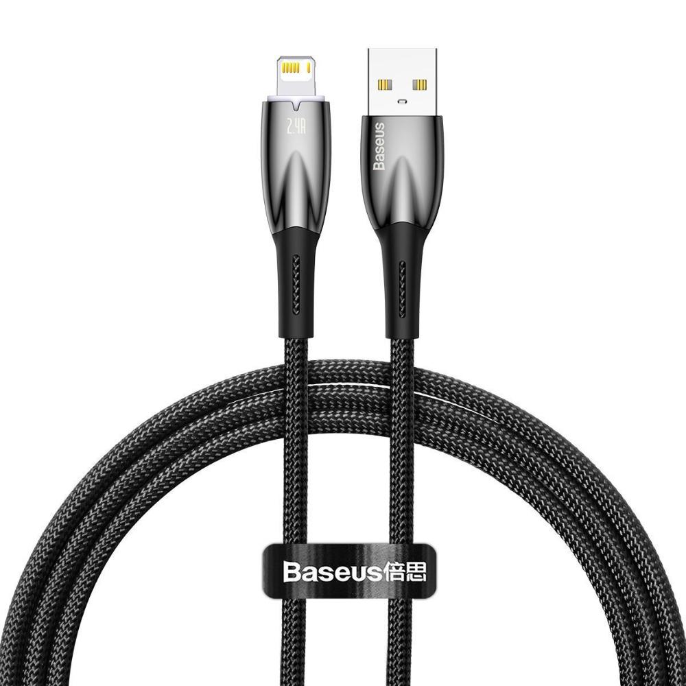 Baseus USB cable for Lightning Glimmer Series 2.4A 1m Black (CADH000201) (BASCADH000201)