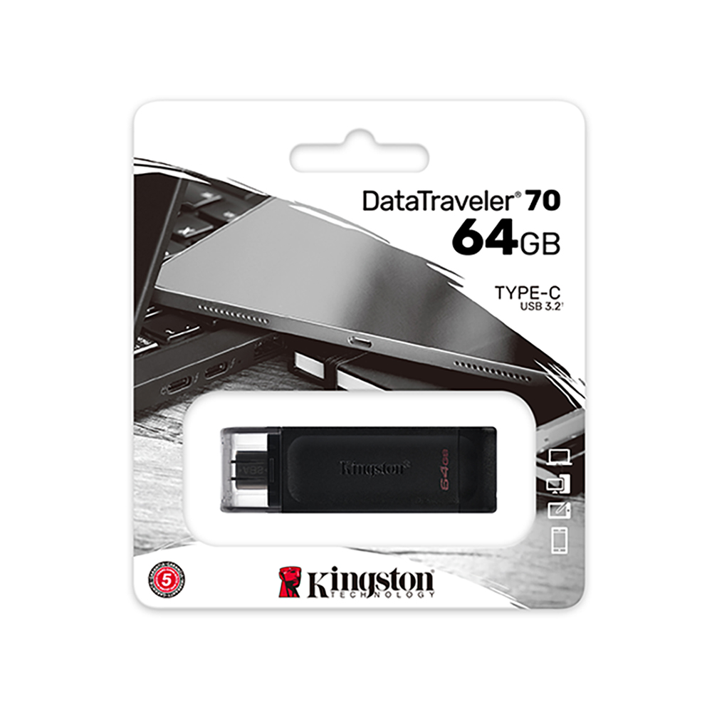 Kingston DataTraveler 70 64GB USB-C Flash Drive (DT70/64GB) (KINDT70/64GB)