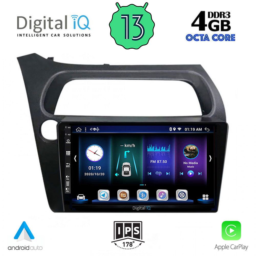 DIGITAL IQ BXD 6189_CPA (9inc) MULTIMEDIA TABLET for HONDA CIVIC 3D-5D mod. 2006-2012