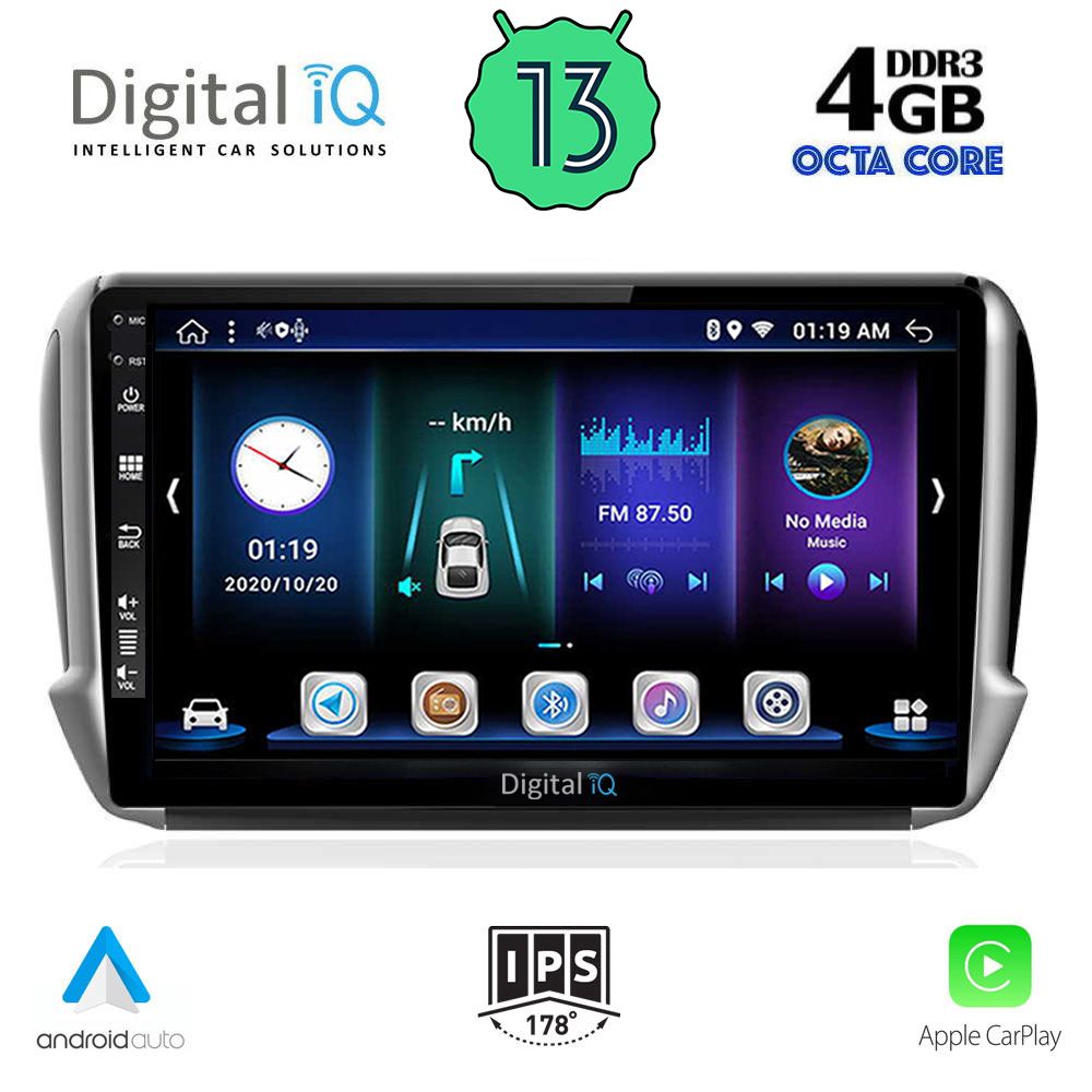 DIGITAL IQ BXD 6508_CPA (10inc) MULTIMEDIA TABLET OEM PEUGEOT 208-2008 mod. 2012-2021