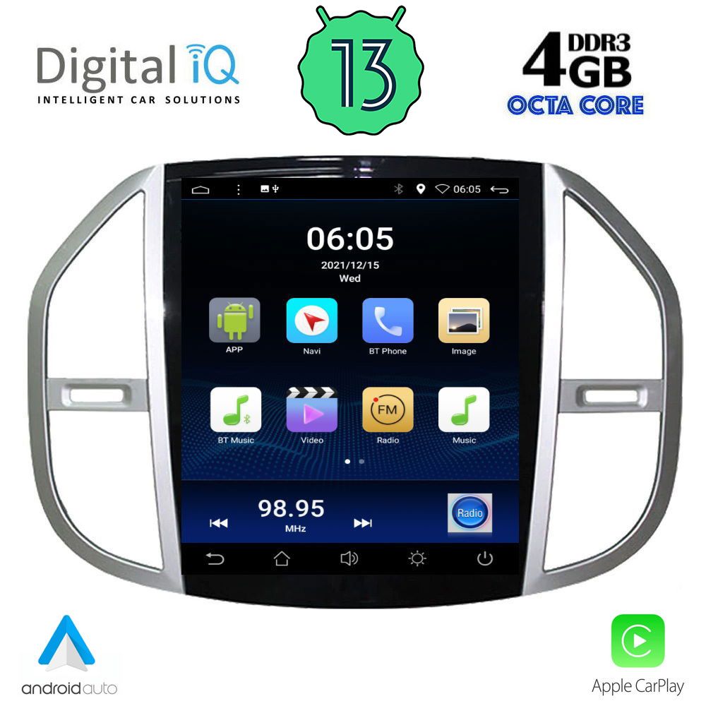 DIGITAL IQ BXD 6960_CPA TESLA STYLE for MERCEDES VITO mod. 2015>