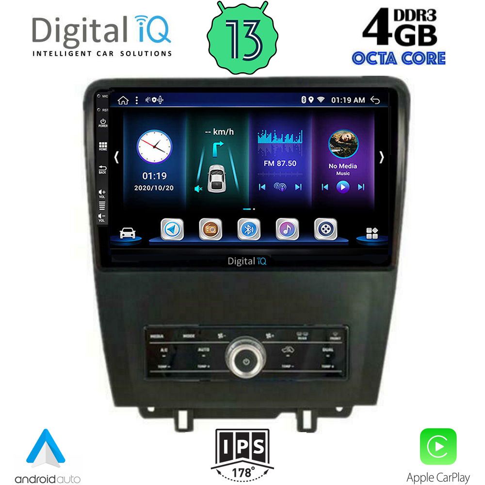 DIGITAL IQ BXD 6165_CPA (9inc) MULTIMEDIA TABLET for FORD MUSTANG mod. 2010-2015