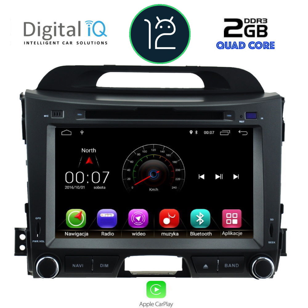 DIGITAL IQ MSM 374_CP (8'' DVD) MULTIMEDIA OEM KIA SPORTAGE mod. 2010-2015