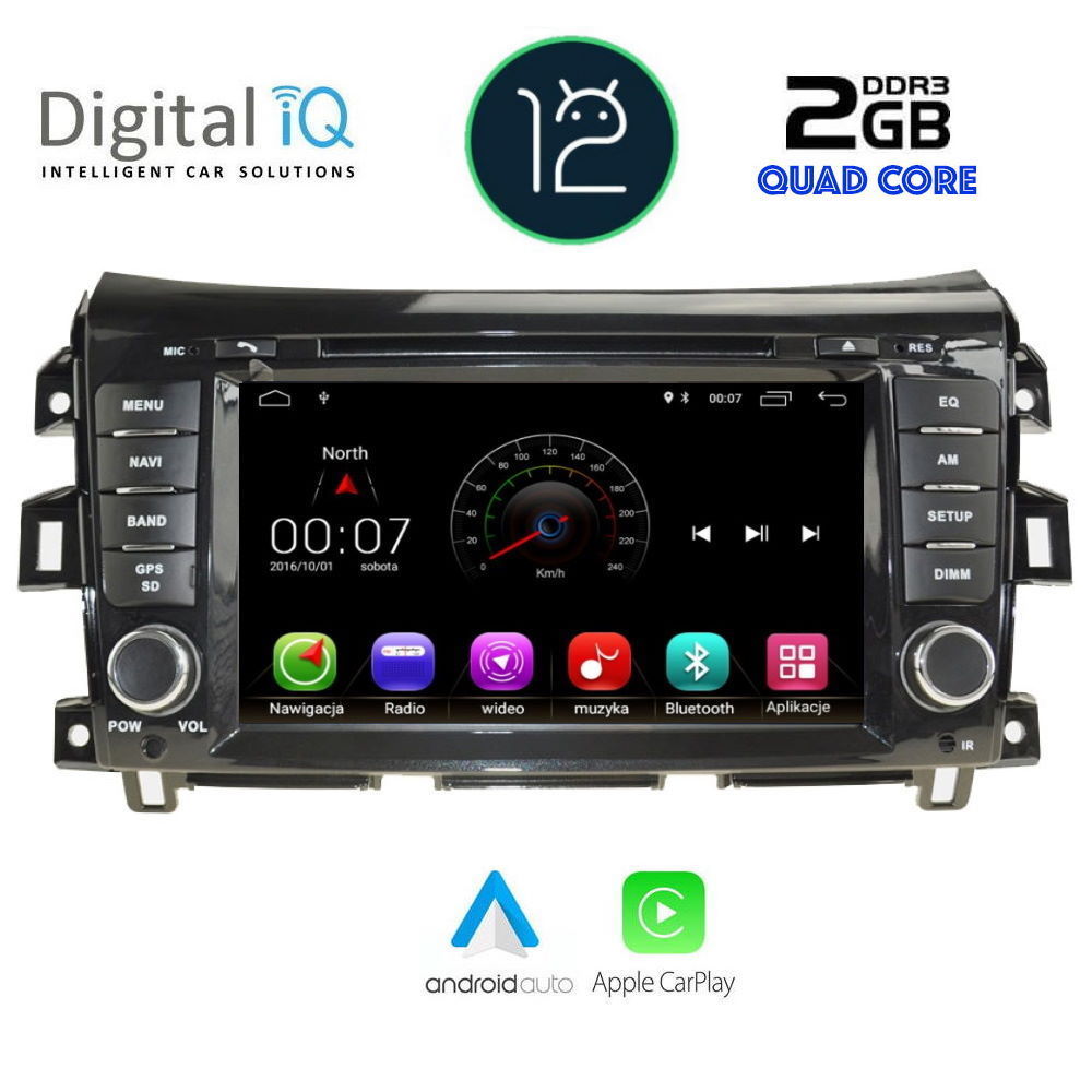 DIGITAL IQ X316M_GPS (7''_DVD) MULTIMEDIA OEM NISSAN NAVARA mod. 2016&gt;