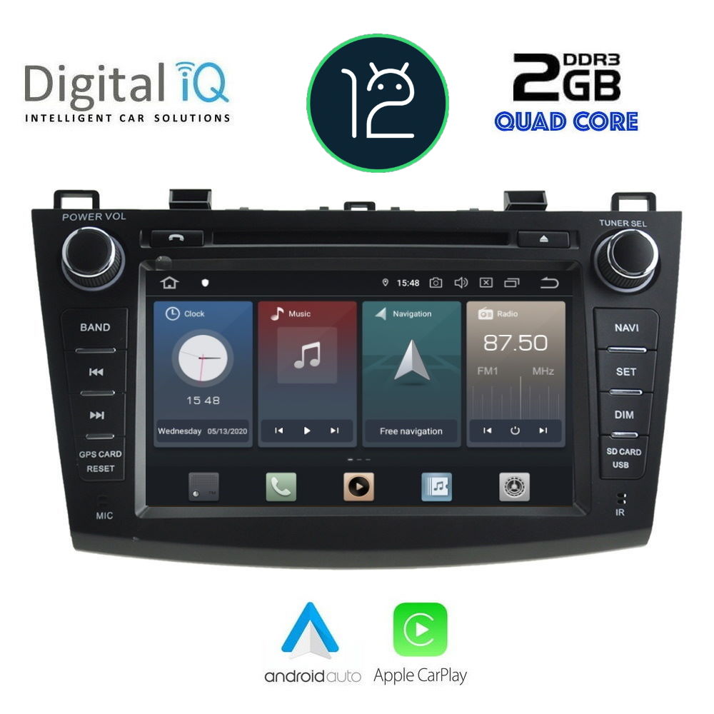 DIGITAL IQ X402_CPA (8'' DVD) MULTIMEDIA OEM MAZDA 3 mod. 2009-2014