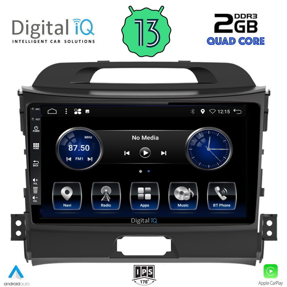 DIGITAL IQ BXH 3325_CPA (9inc) MULTIMEDIA TABLET OEM KIA SPORTAGE mod. 2010-2015