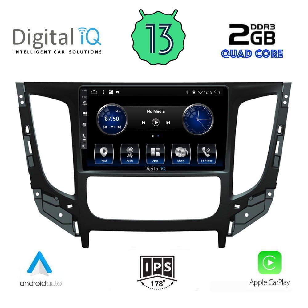 DIGITAL IQ BXH 3437_CPA CLIMA (9inc) MULTIMEDIA TABLET OEM MITSUBISHI L200 mod. 2015&gt; με CLIMA