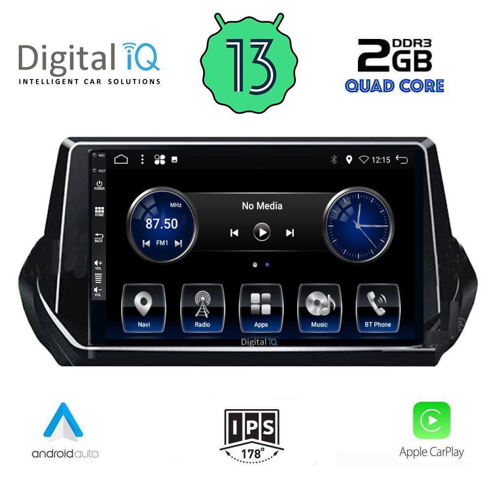 DIGITAL IQ BXH 3509_CPA (9inc) MULTIMEDIA TABLET OEM PEUGEOT 208 – 2008 mod. 2021&gt;