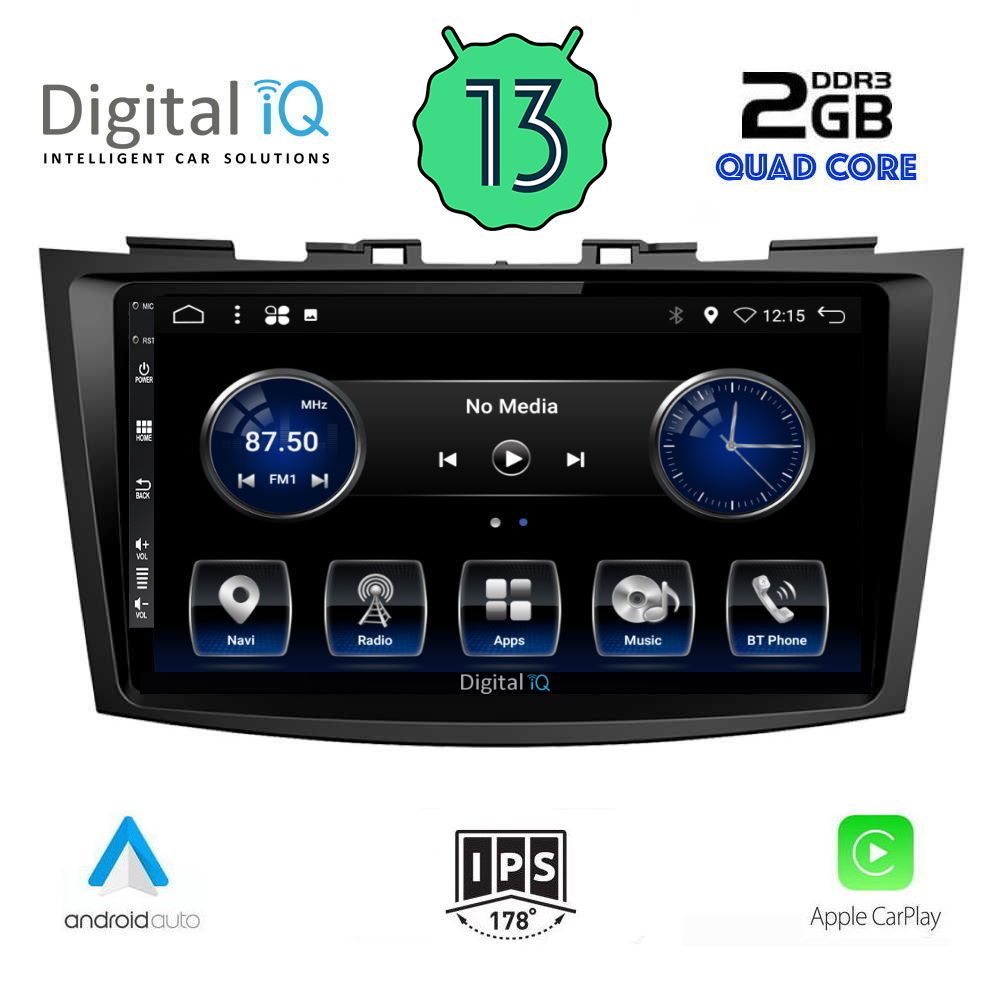 DIGITAL IQ BXH 3685_CPA (9inc) MULTIMEDIA TABLET OEM SUZUKI SWIFT mod. 2011-2016