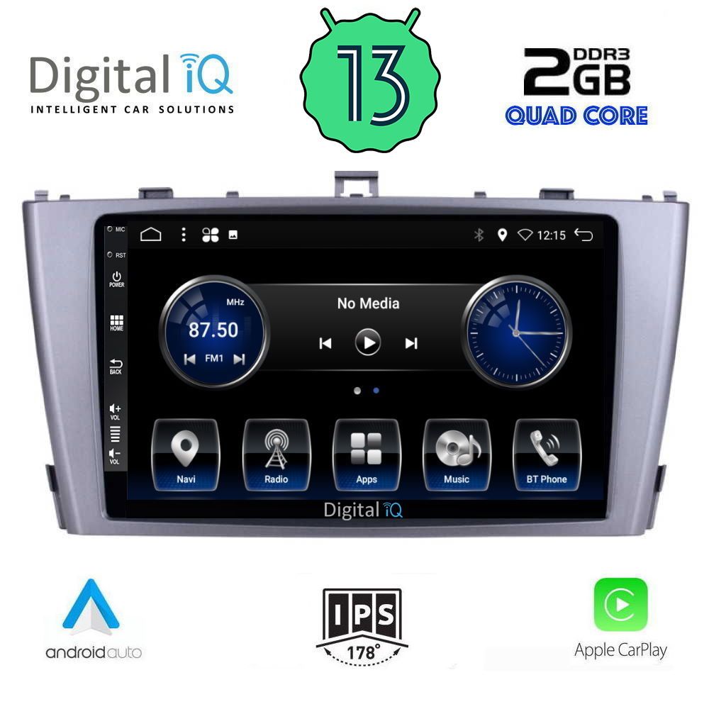 DIGITAL IQ BXH 3705_CPA (9inc) MULTIMEDIA TABLET OEM TOYOTA AVENSIS (T27) mod. 2009-2015