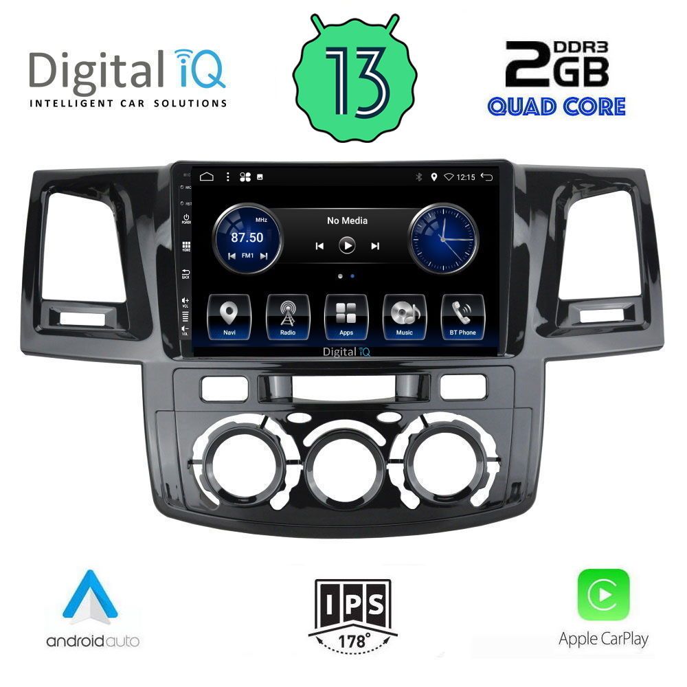 DIGITAL IQ BXH 3720_CPA (9inc) MULTIMEDIA TABLET OEM TOYOTA HILUX mod. 2005-2016