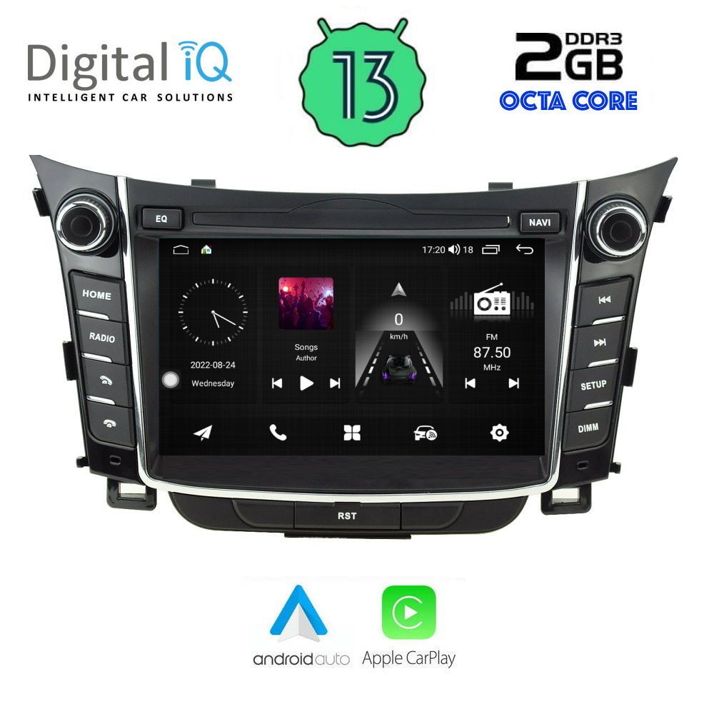 DIGITAL IQ MSF 326_CPA (7'' DECK) MULTIMEDIA OEM HYUNDAI i30 mod. 2012-2017