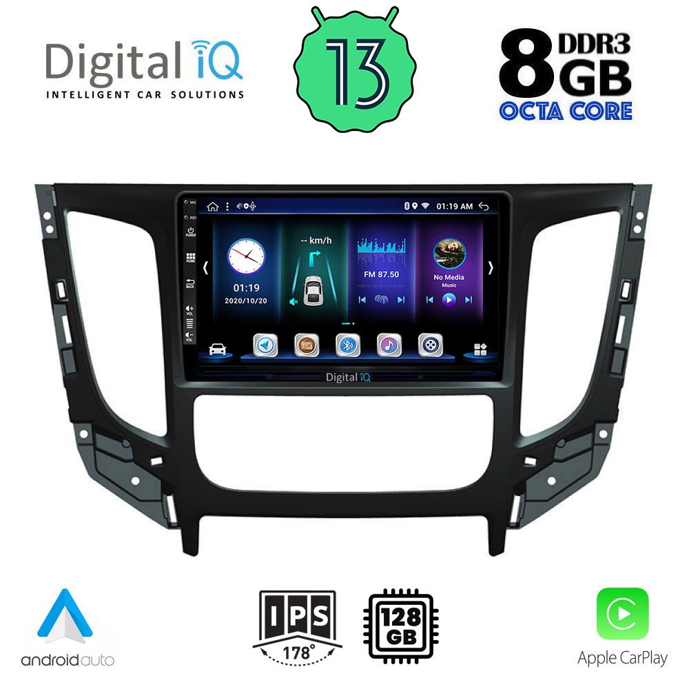 DIGITAL IQ BXD 8437_CPA CLIMA (9inc) MULTIMEDIA TABLET OEM MITSUBISHI L200 mod. 2015>