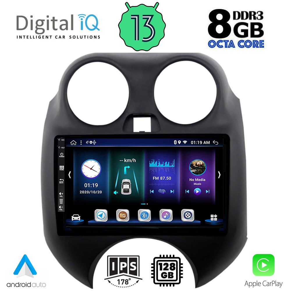 DIGITAL IQ BXD 8459_CPA (9inc) MULTIMEDIA TABLET OEM NISSAN MICRA mod. 2010-2014