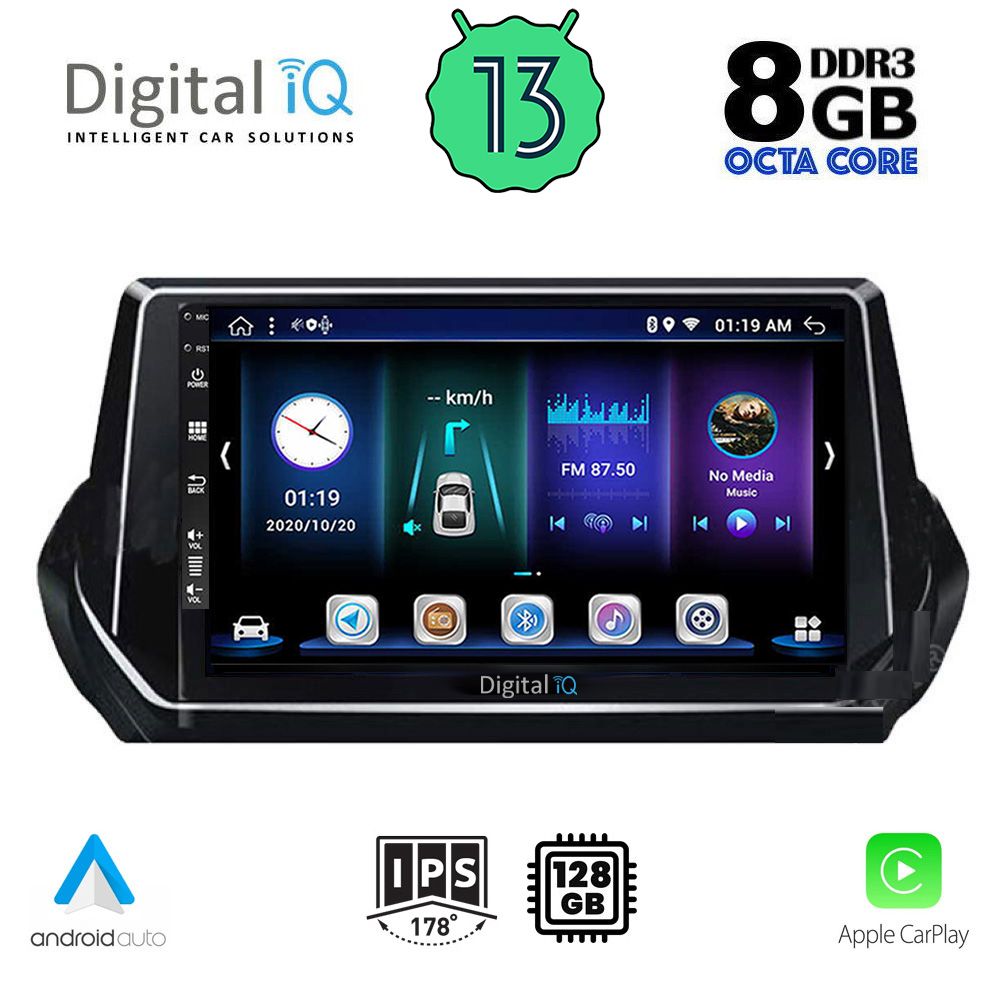 DIGITAL IQ BXD 8509_CPA (9inc) MULTIMEDIA TABLET OEM PEUGEOT 208 – 2008 mod. 2021>